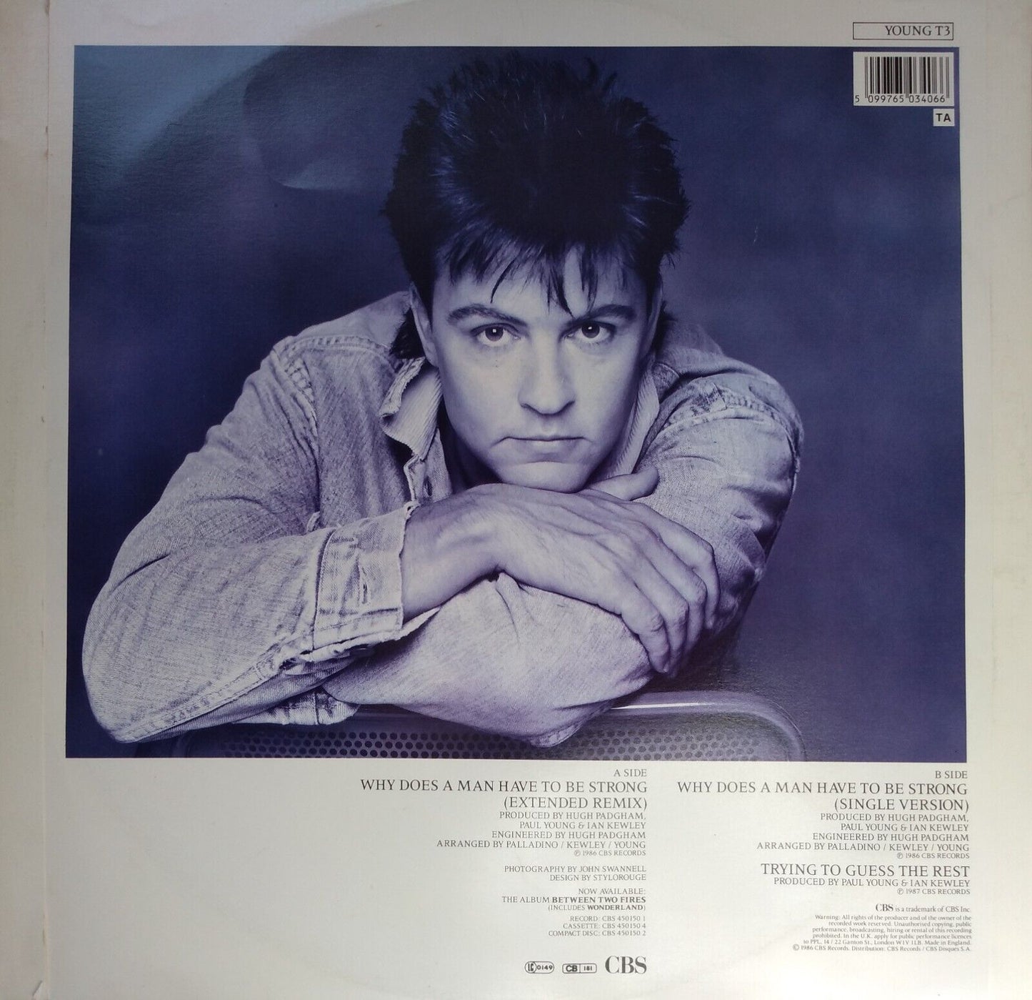 Paul Young - Why Does A Man Have To Be Strong (CBS 1987) 12" single VG/VG