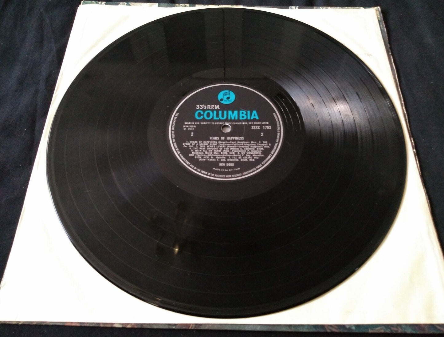 Ken Dodd - Tears Of Happiness (Columbia 1965) 12" vinyl LP VG/VG mono