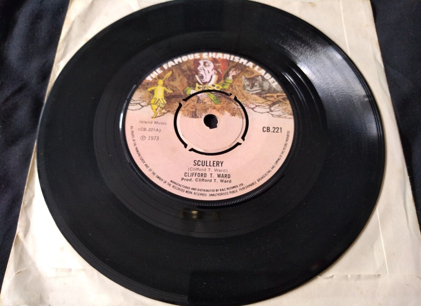 Clifford T. Ward - Scullery (Charisma 1973) 7" vinyl single VG/G+