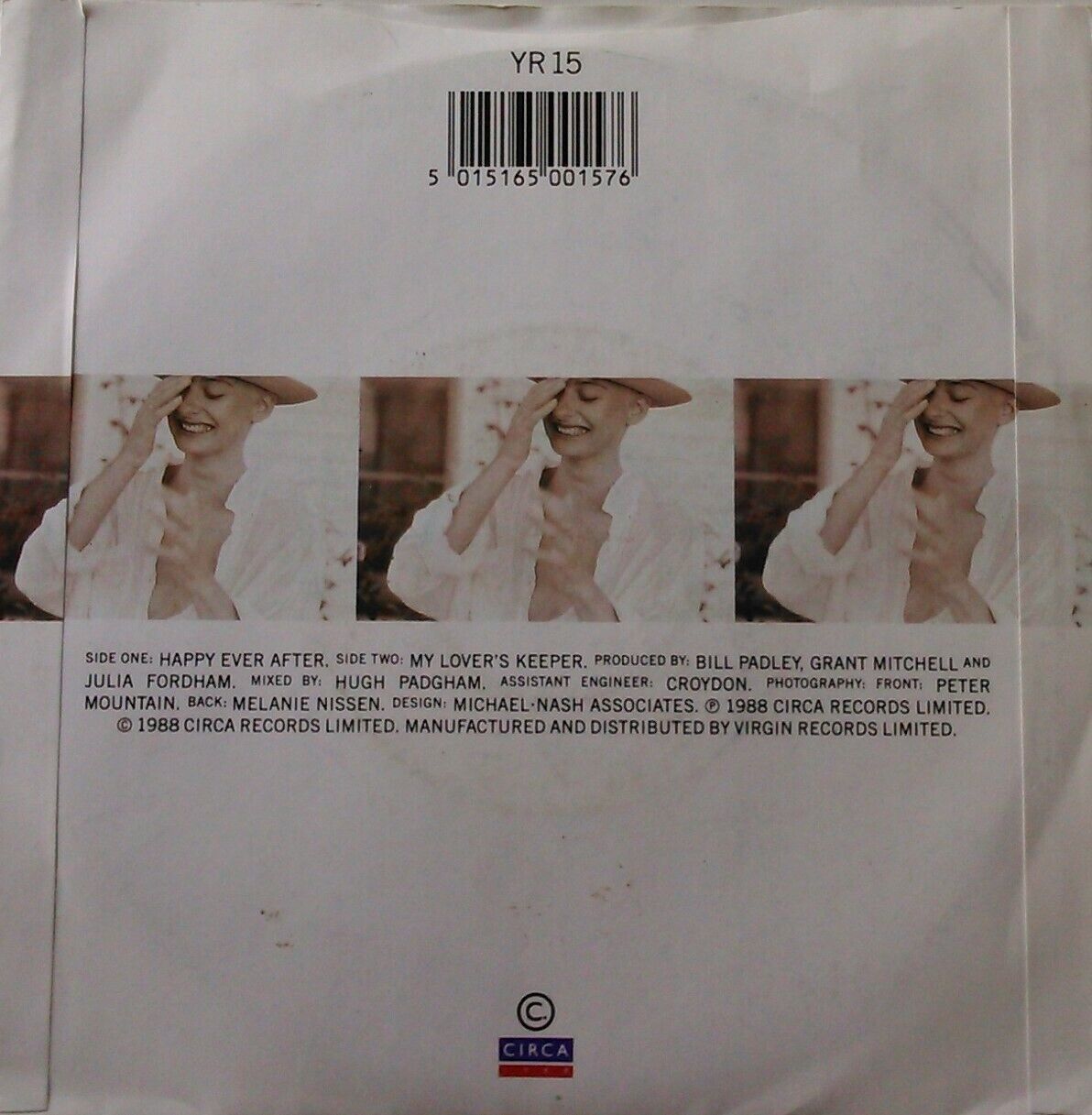 Julia Fordham – Happy Ever After (Circa, 1988) 7" vinyl P/S single VG/VG
