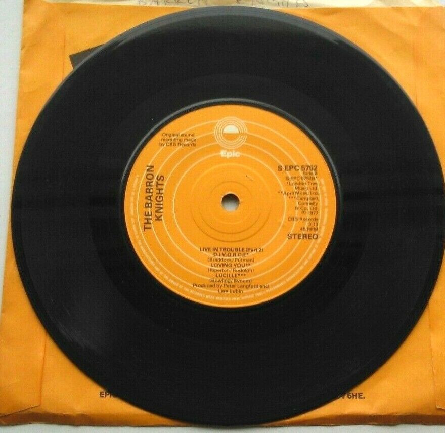 The Barron Knights - Live In Trouble (Part 1) (1977) 7" vinyl single VG/VG
