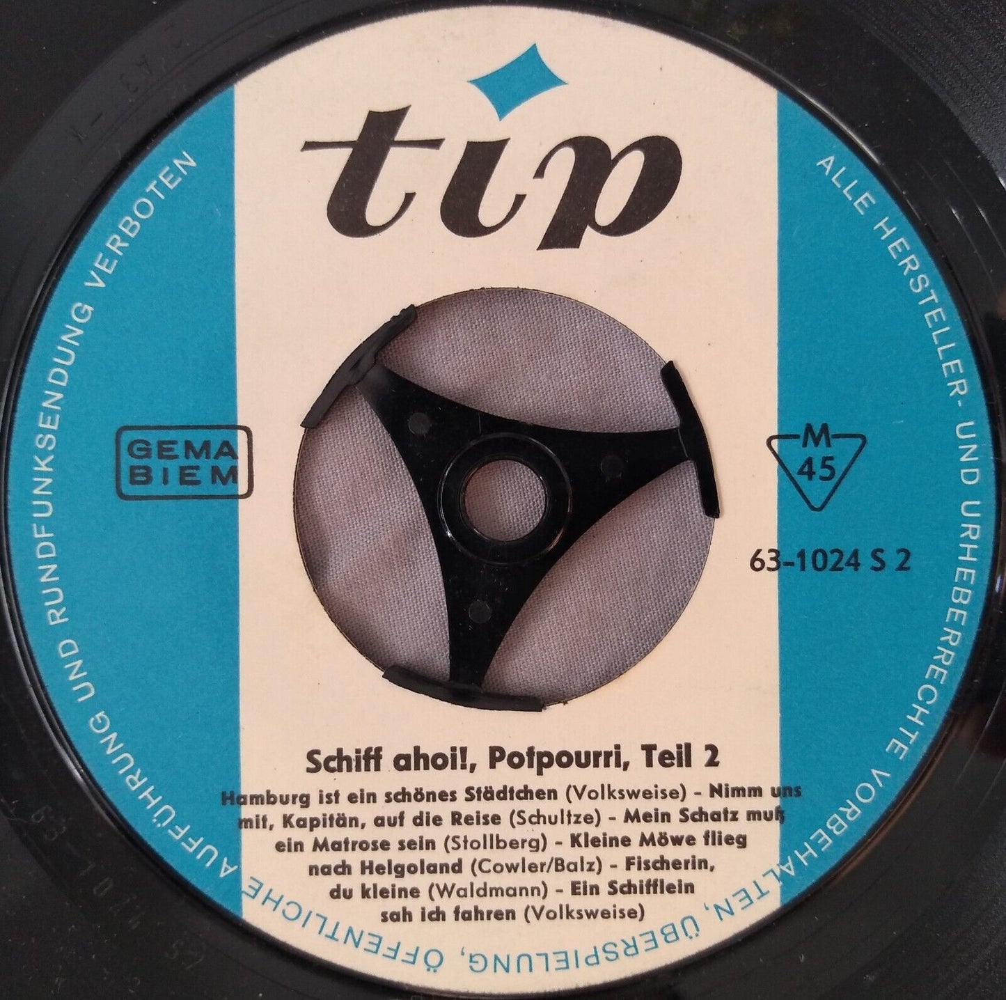 Unknown Artist – Schiff Ahoi! - Potpourri (Tip) 7" vinyl EP VG/- Germany