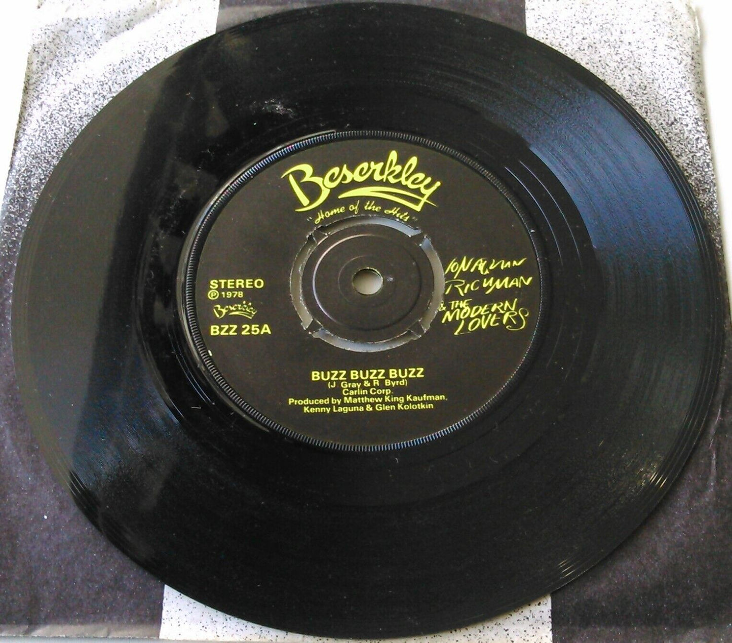 Jonathan Richman – Buzz Buzz Buzz (Beserkley, 1978) 7" vinyl single VG/-