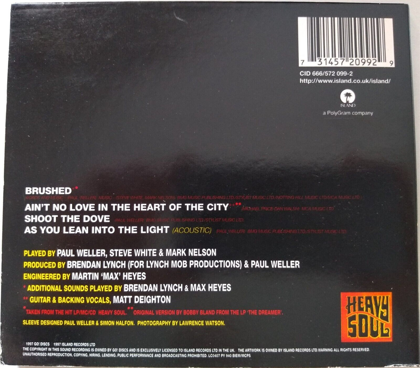 Paul Weller - Brushed (A Heavy Soul EP) (1997) CD single