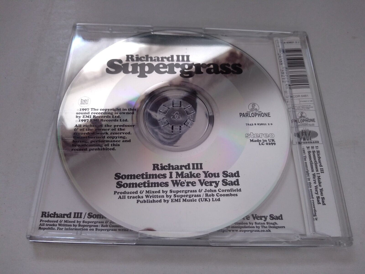 Supergrass - Richard III (1997) CD1 single