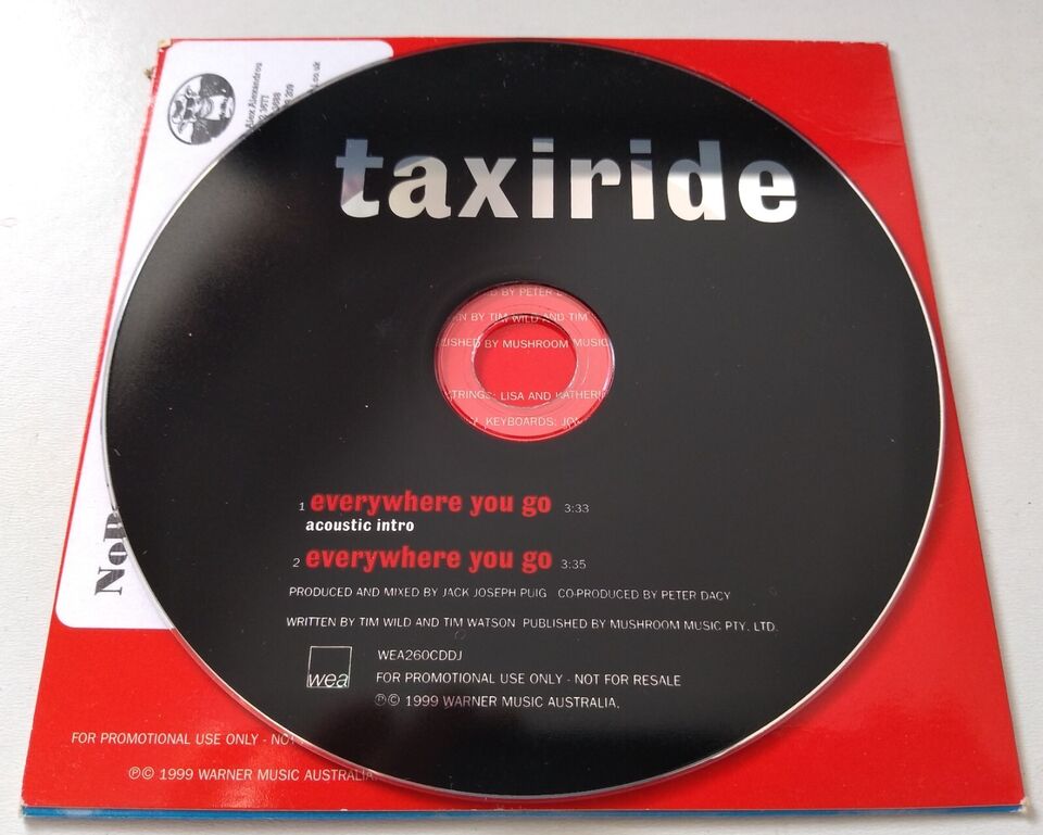 Taxiride - Everywhere You Go (1999) CD single promo