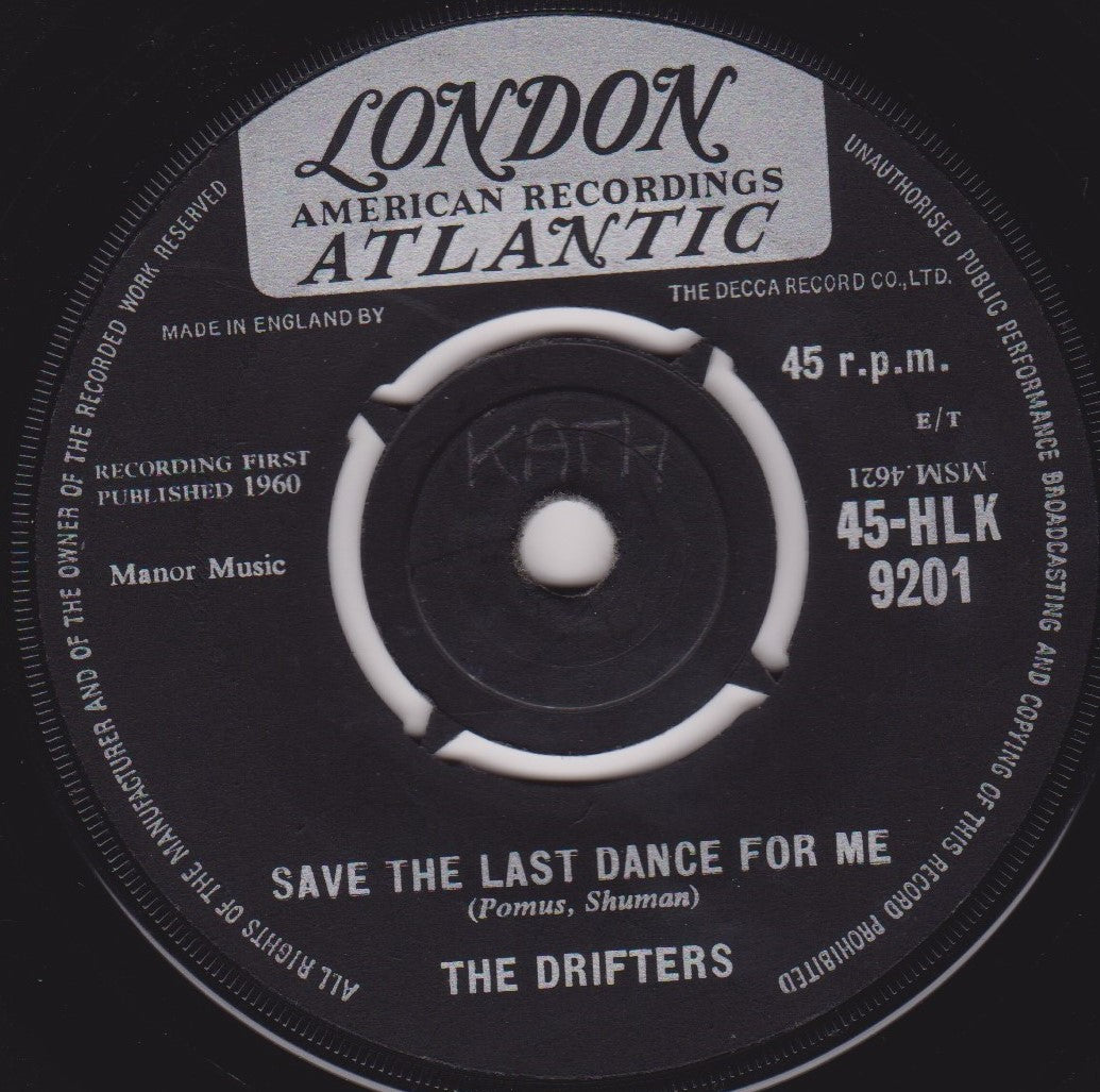The Drifters - Save The Last Dance For Me (London 1960) 7" vinyl single VG/-