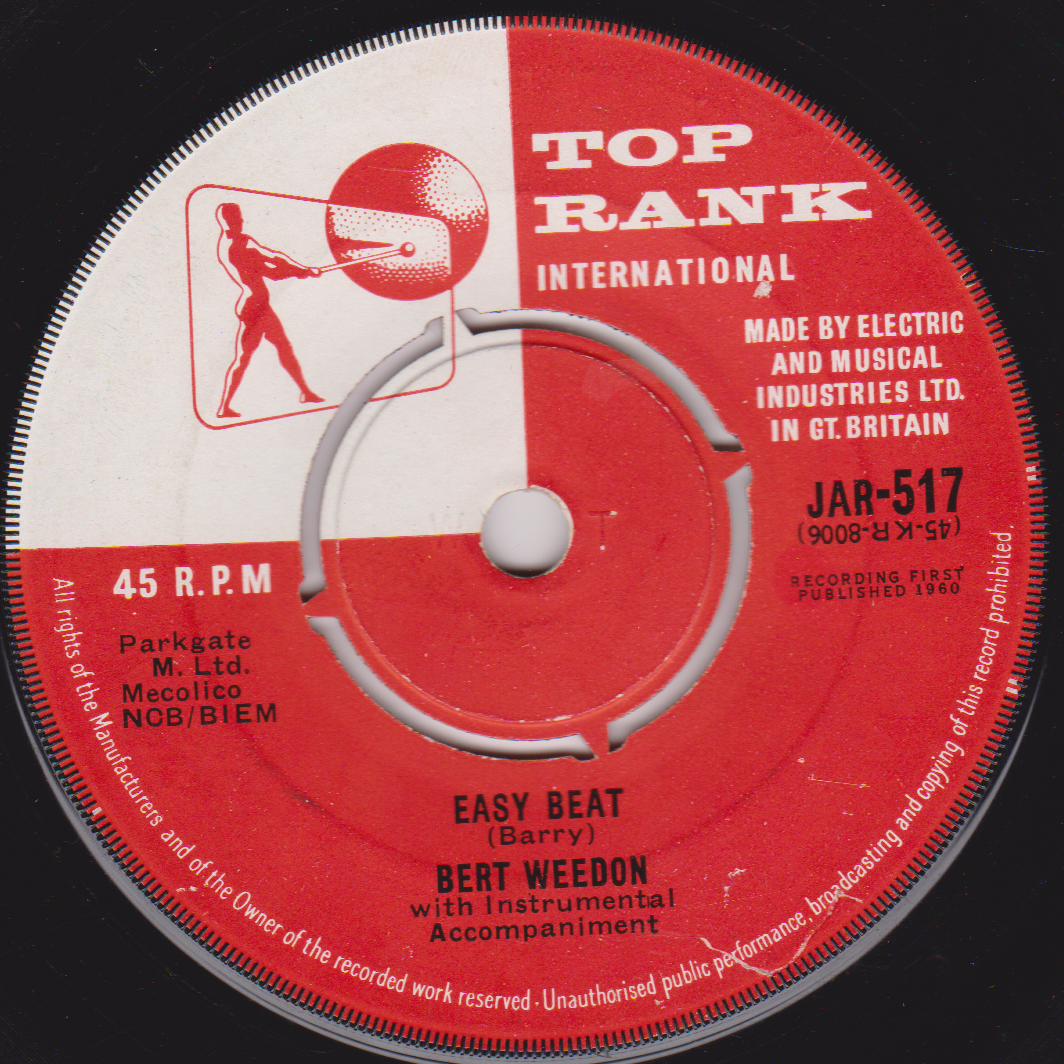 Bert Weedon - Sorry Robbie (Top Rank 1960) 7" vinyl single VG/-