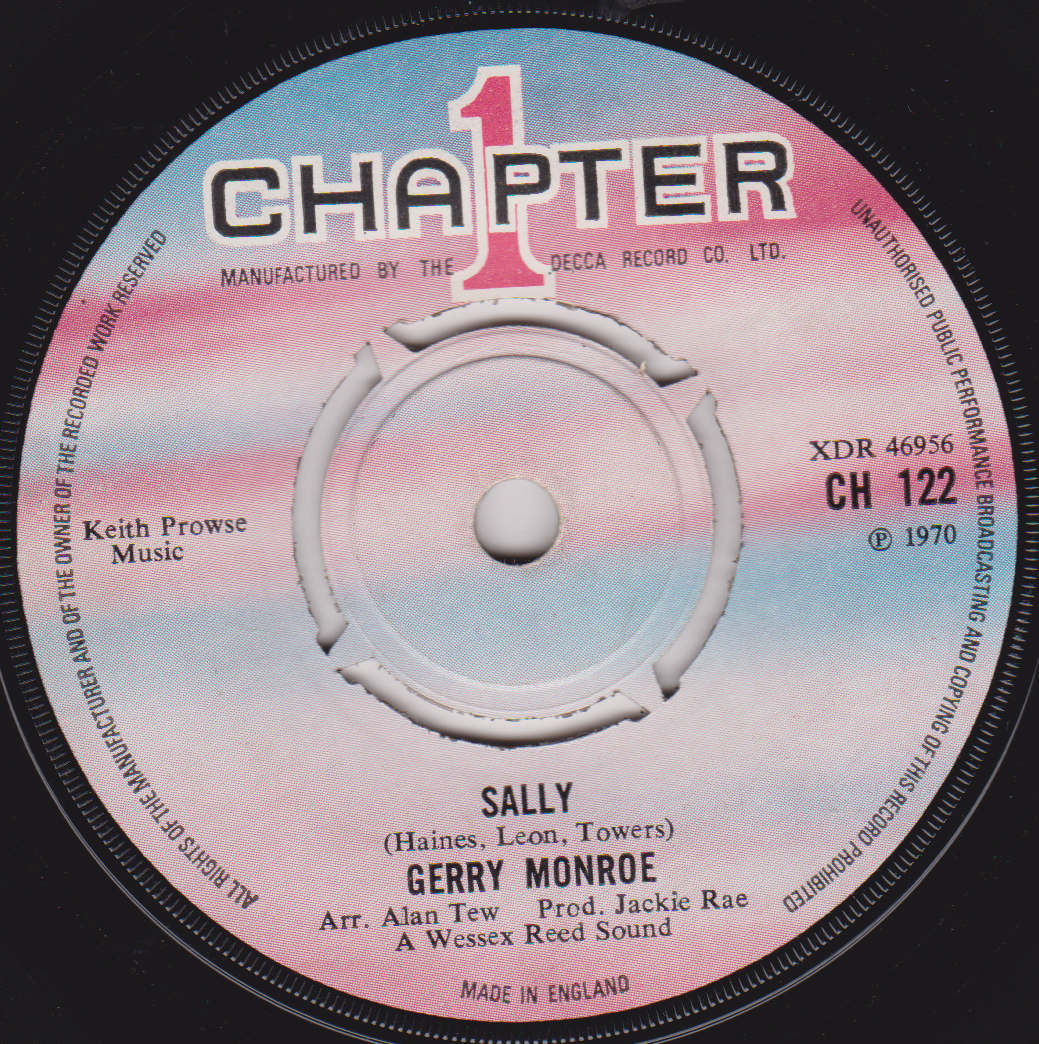 Gerry Monroe - Sally (Chapter 1, 1970) 7" vinyl single VG/-
