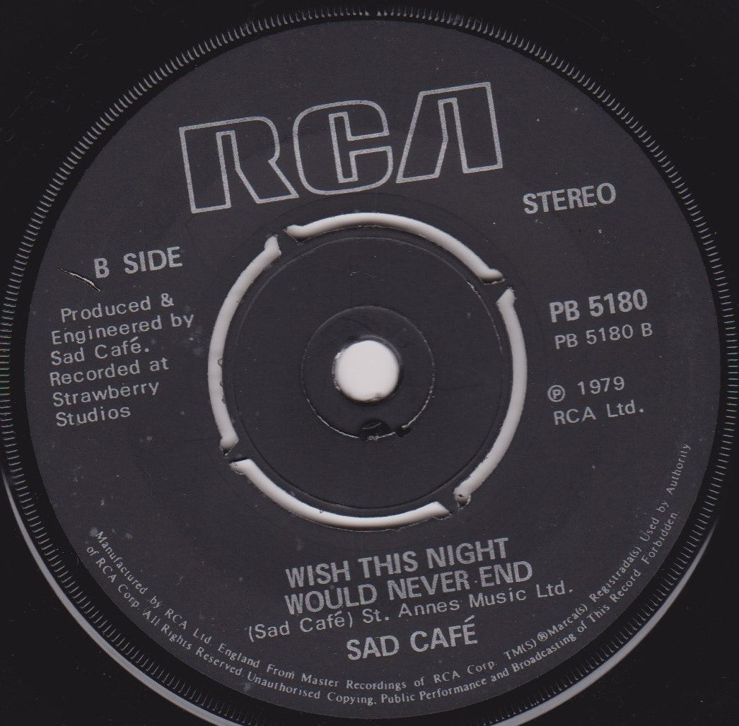 Sad Café - Every Day Hurts (RCA 1979) 7" vinyl single VG/-