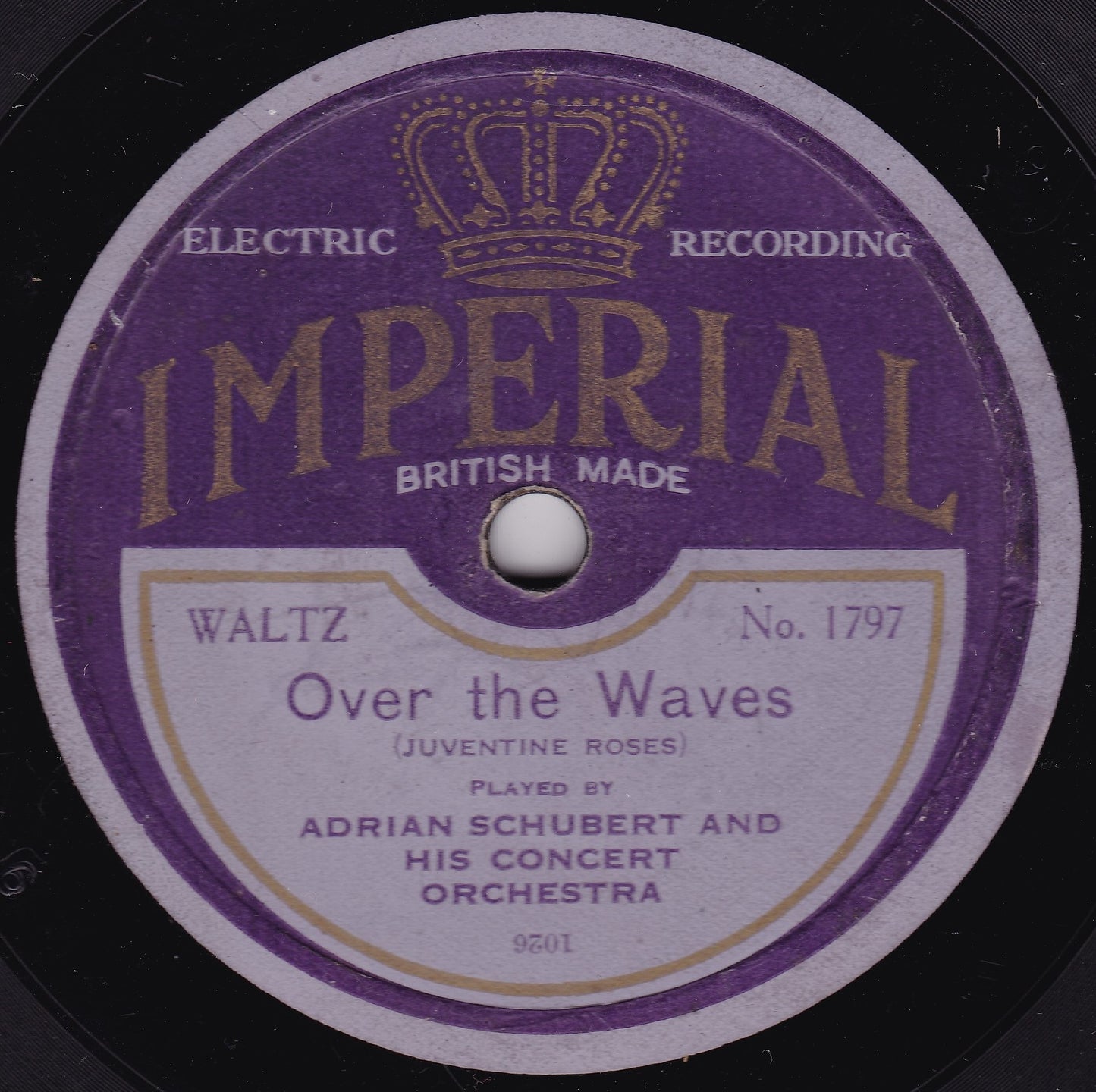 Adrian Schubert & His Concert Orchestra – Blue Danube (1927) 10" shellac VG/-