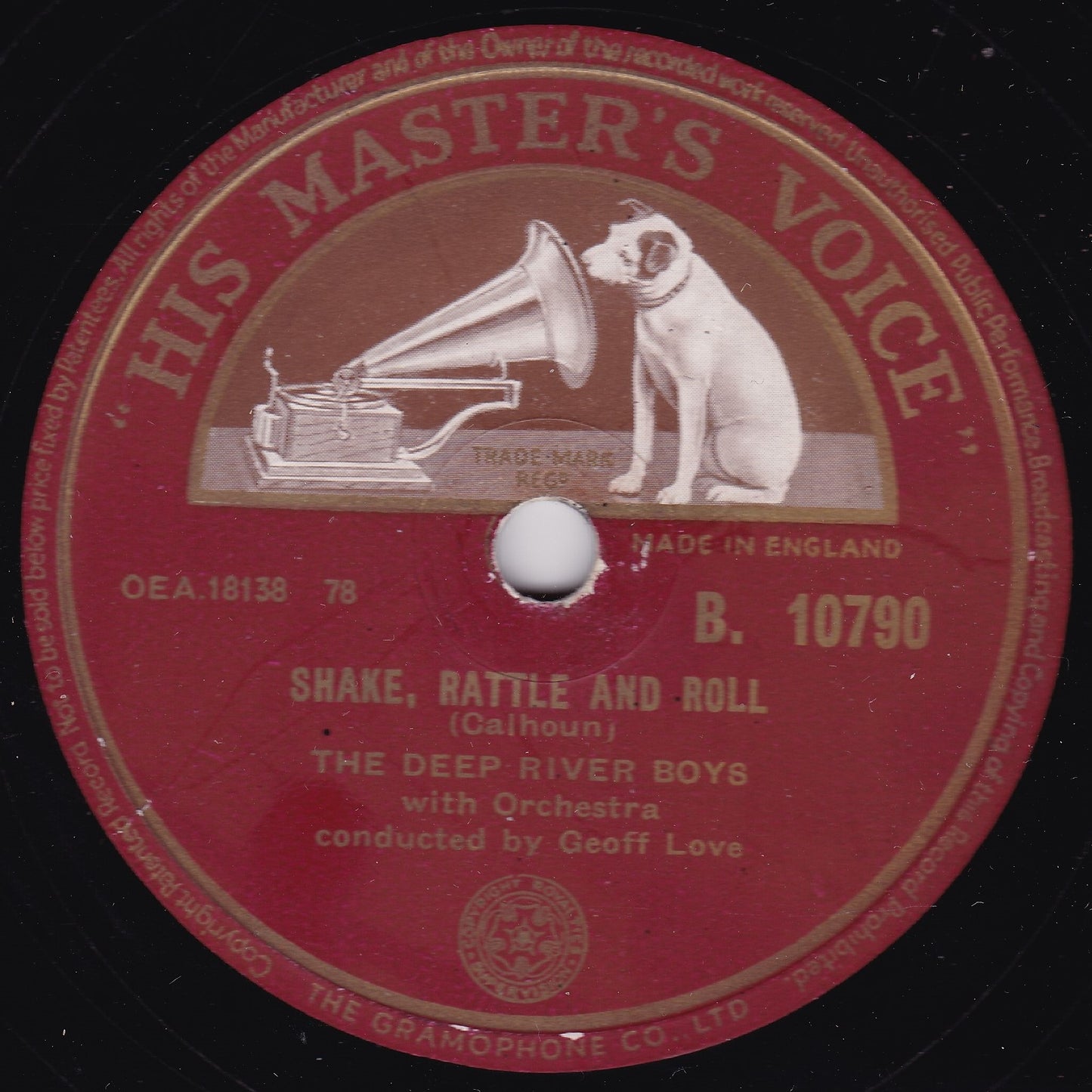 The Deep River Boys – Shake, Rattle And Roll (HMV) 10" shellac VG/-