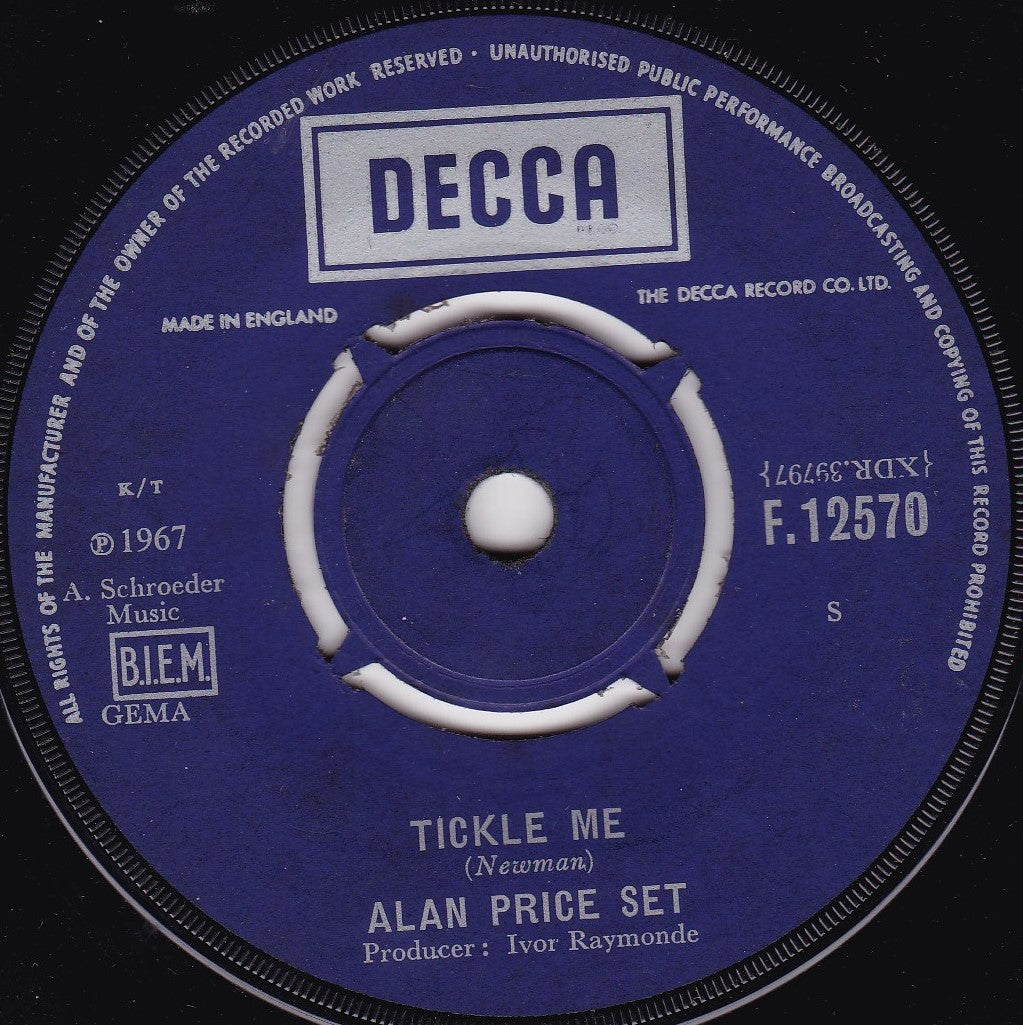 Alan Price Set – Simon Smith And The Amazing Dancing Bear (Decca 1967) 7" vinyl single G+/-