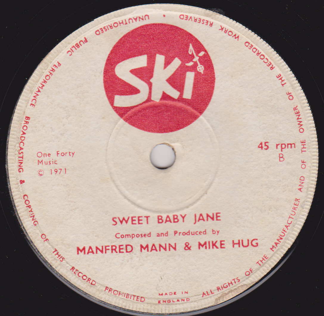 Manfred Mann & Mike Hug – Ski "Full-Of-Fitness" Theme (1971) 7" vinyl single G+/-