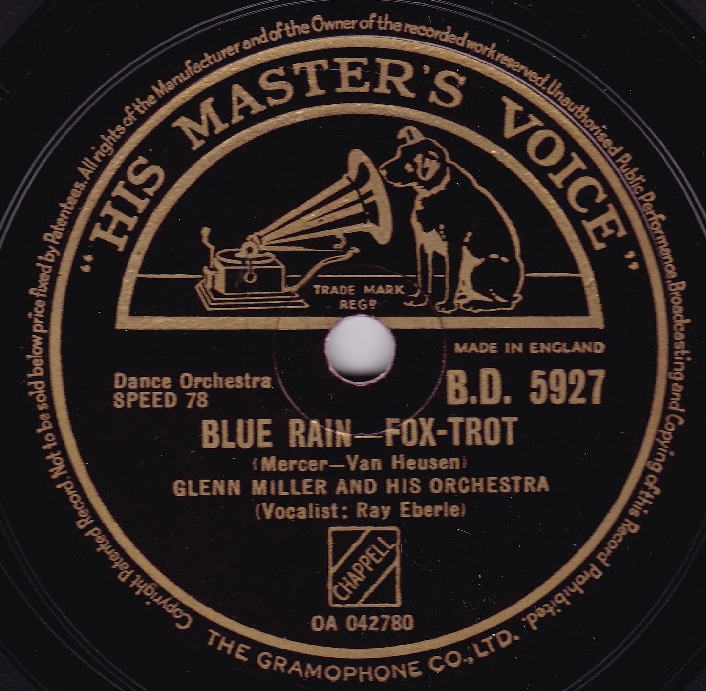 Glenn Miller And His Orchestra – A String Of Pearls 10" shellac VG/-