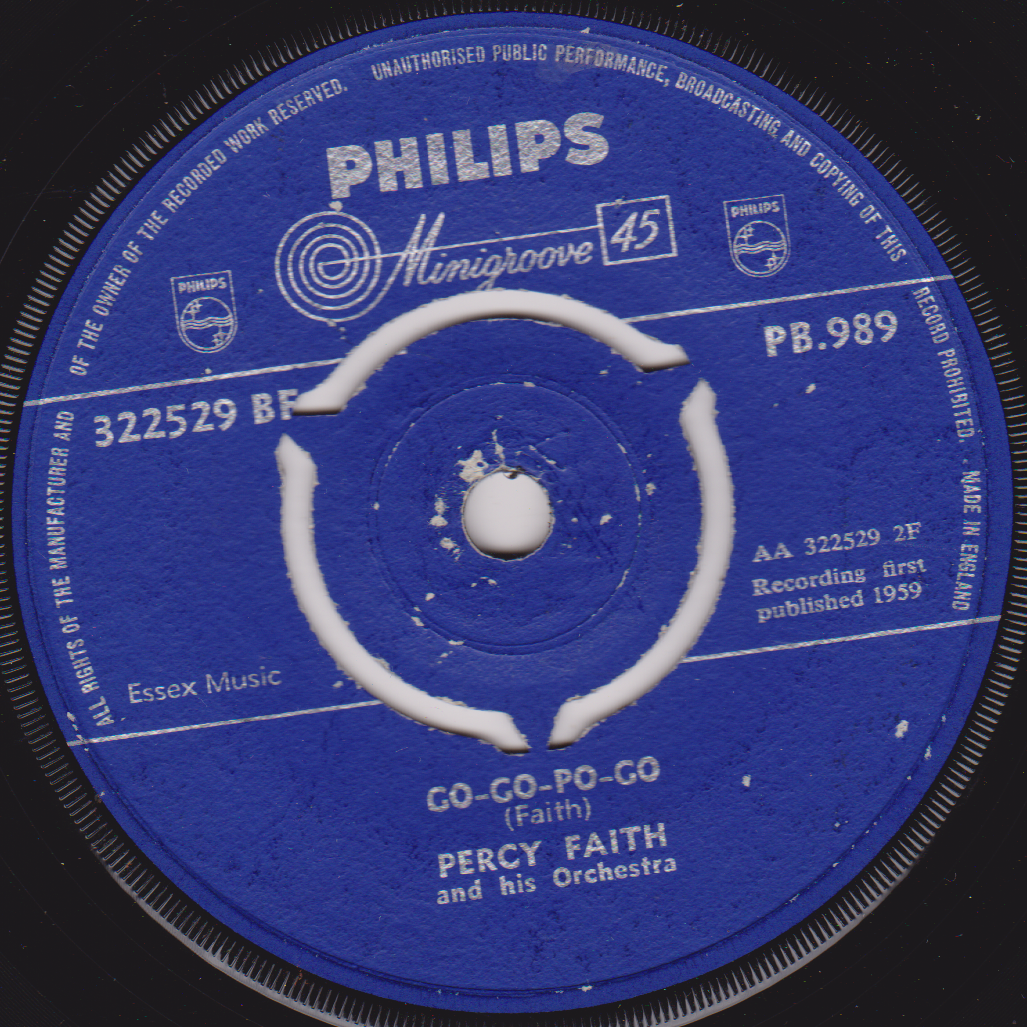 Percy Faith And His Orchestra – The Theme From "A Summer Place" (Philips 1959) 7" vinyl single VG/-