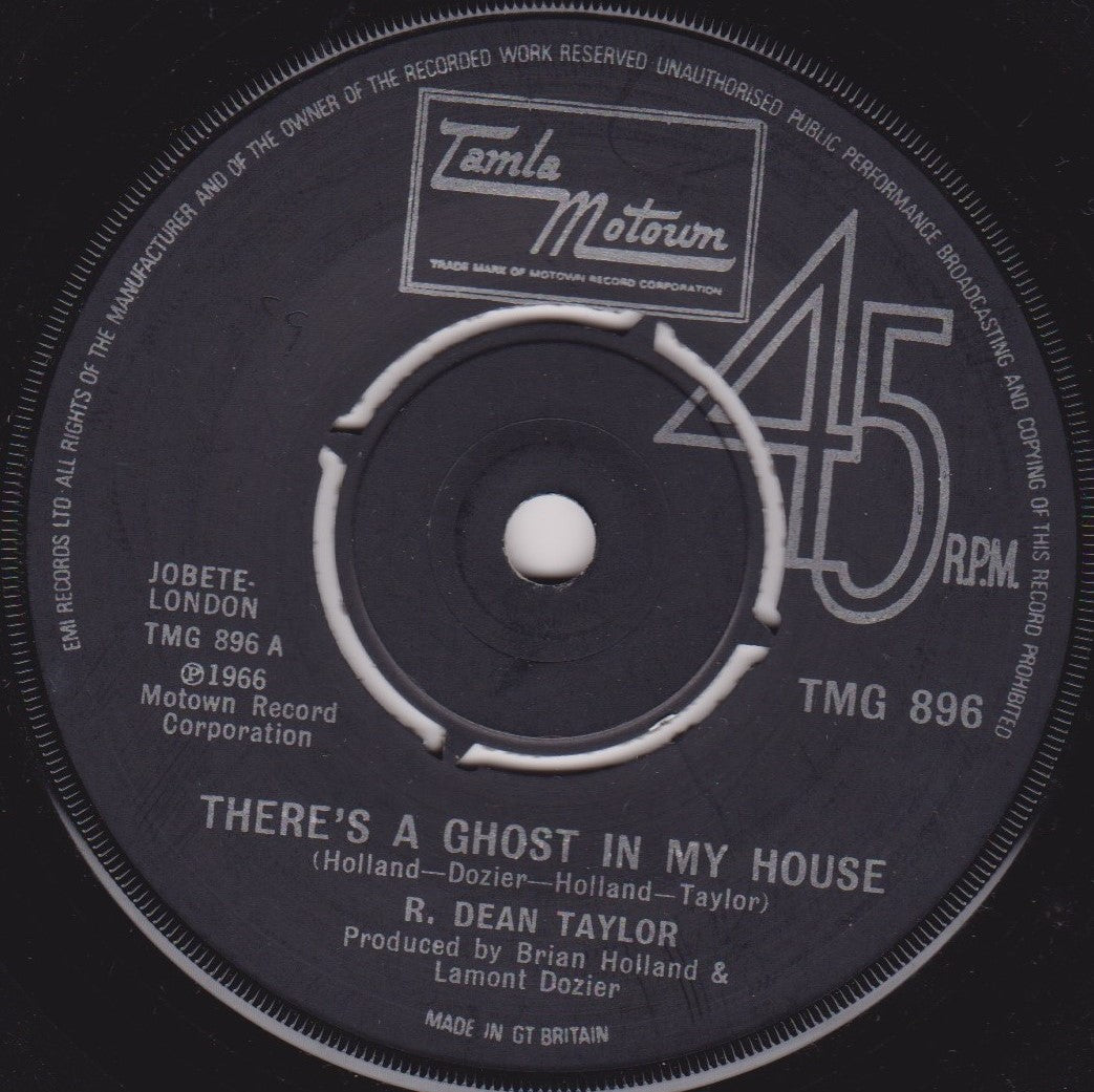R. Dean Taylor – There's A Ghost In My House (Tamla 1974) 7" vinyl single VG/-