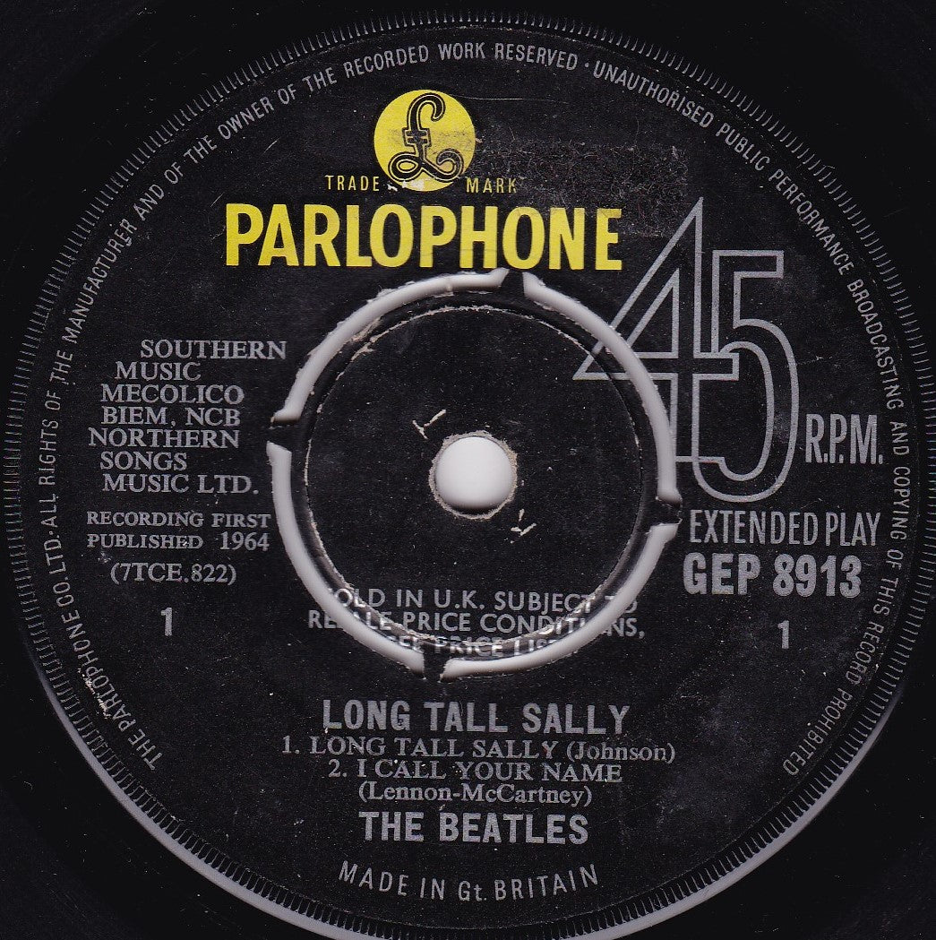 The Beatles – Long Tall Sally (Parlophone 1964) 7" vinyl EP G+/-