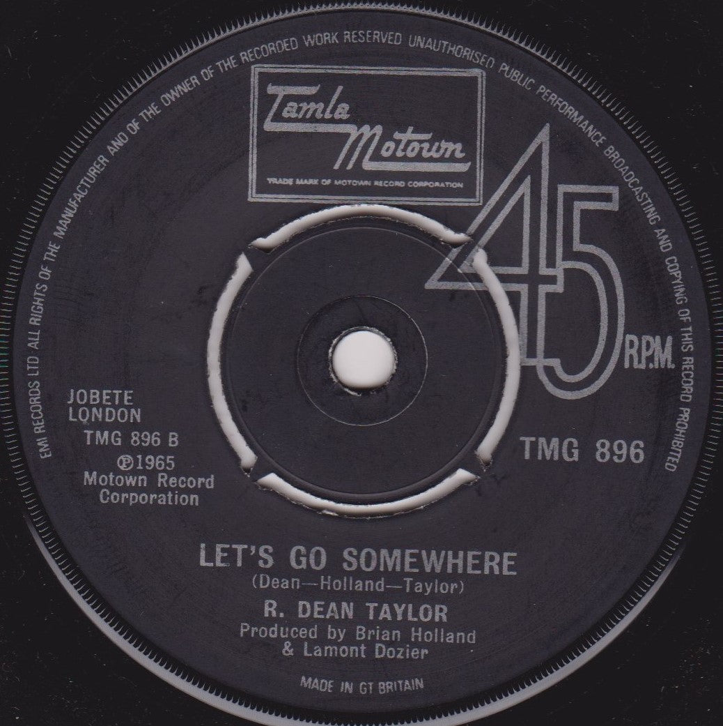 R. Dean Taylor – There's A Ghost In My House (Tamla 1974) 7" vinyl single VG/-