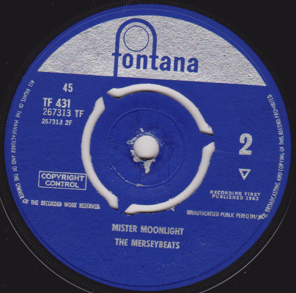 The Merseybeats - I Think Of You (Fontana 1963) 7" vinyl single VG/-