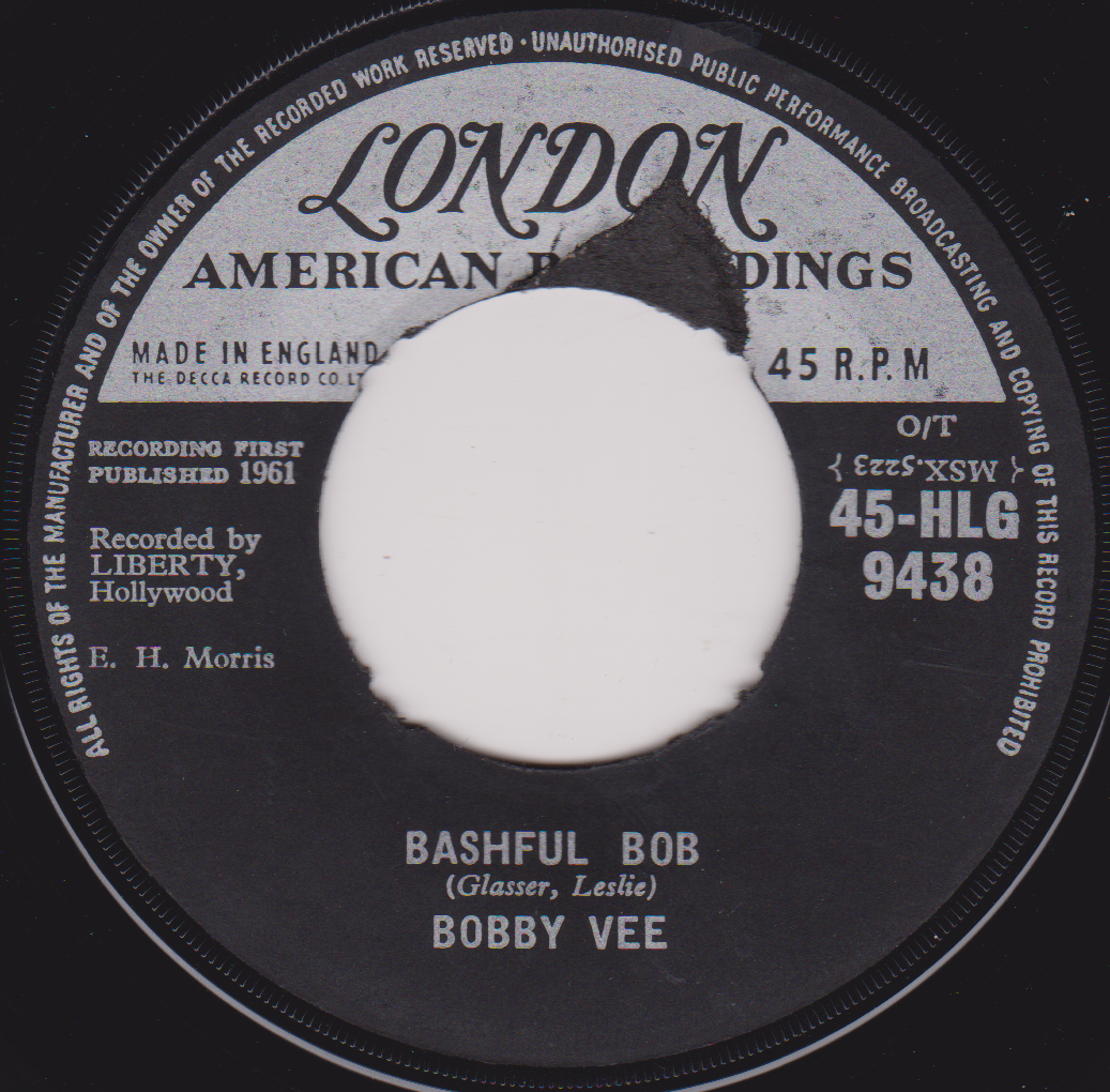 Bobby Vee – Take Good Care Of My Baby (London 1961) 7" vinyl single VG/- jukebox centre
