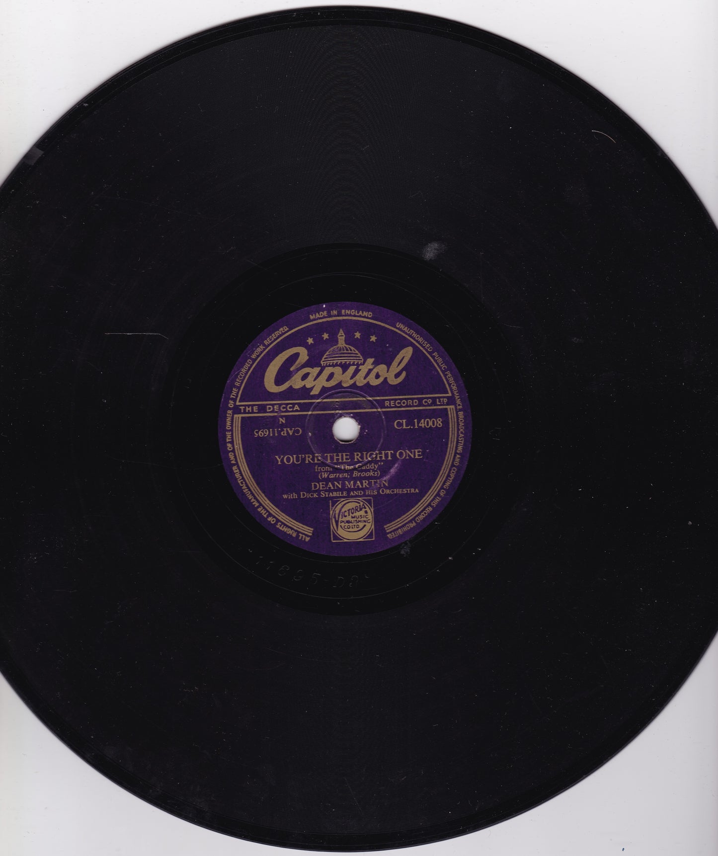 Dean Martin – That's Amore (Capitol 1954) 10" shellac VG/-