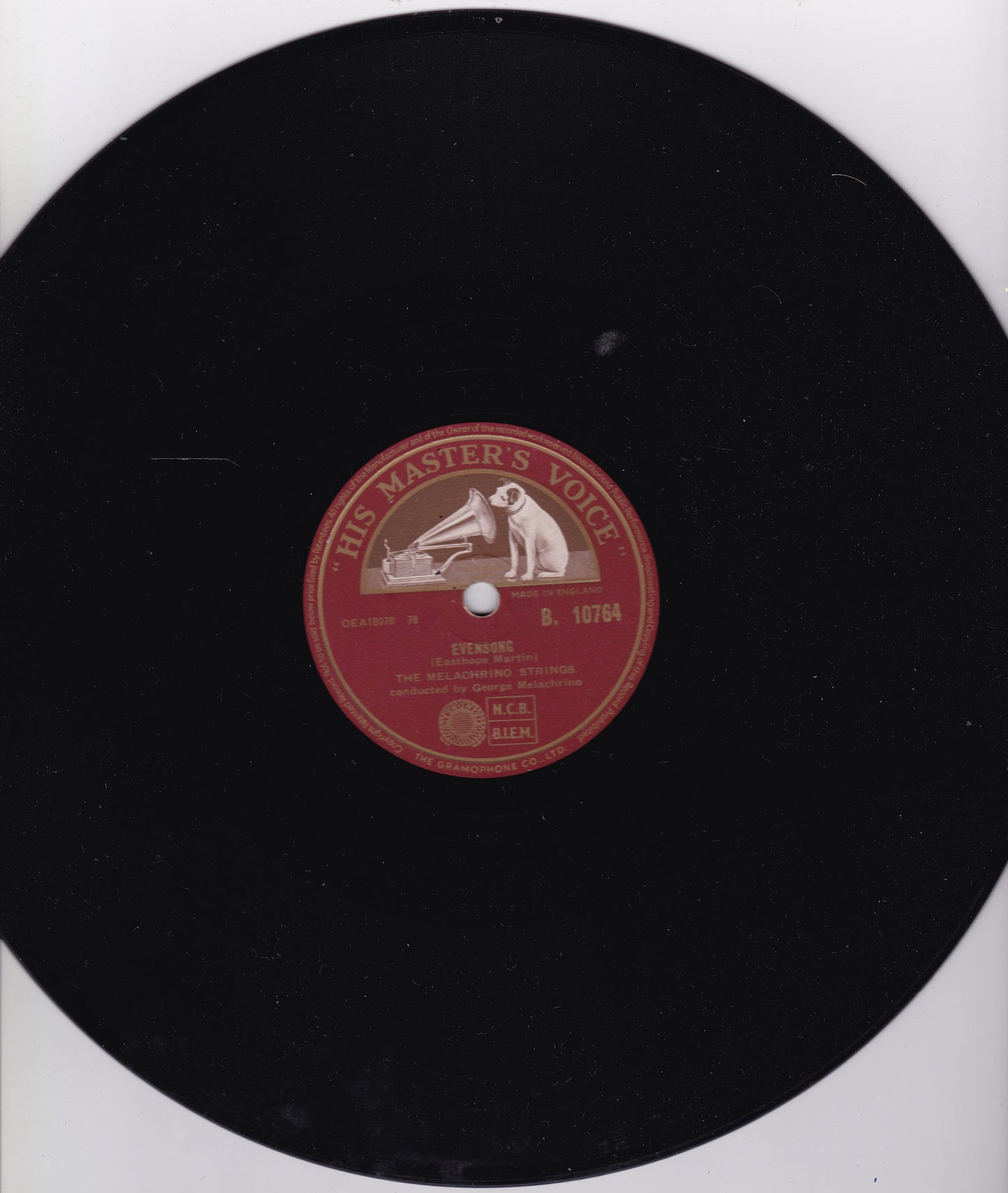 The Melachrino Strings – To A Wild Rose (HMV) 10" shellac VG/-