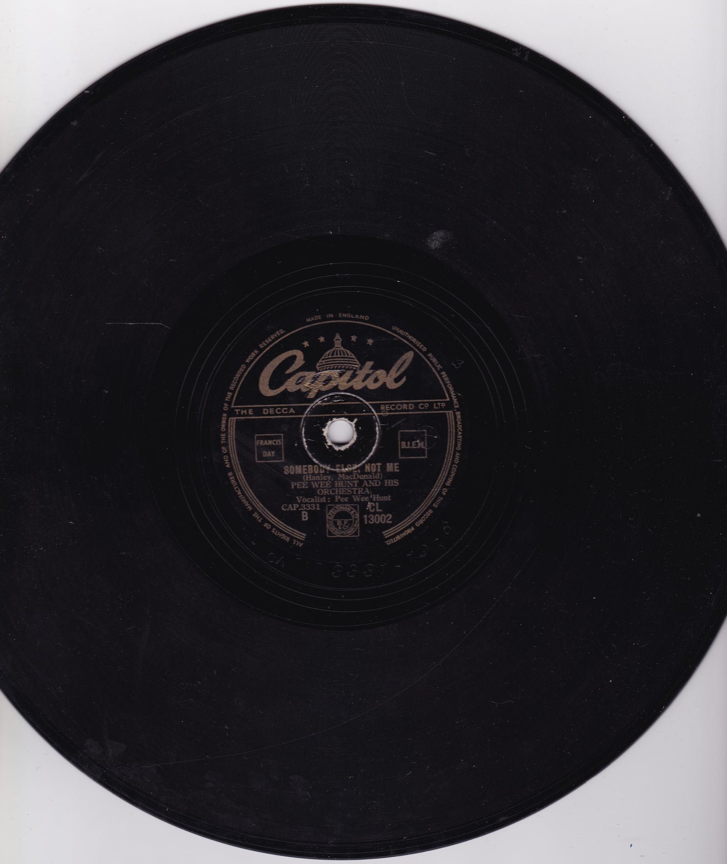 Pee Wee Hunt And His Orchestra – Twelfth Street Rag (1948) 10" shellac VG/-