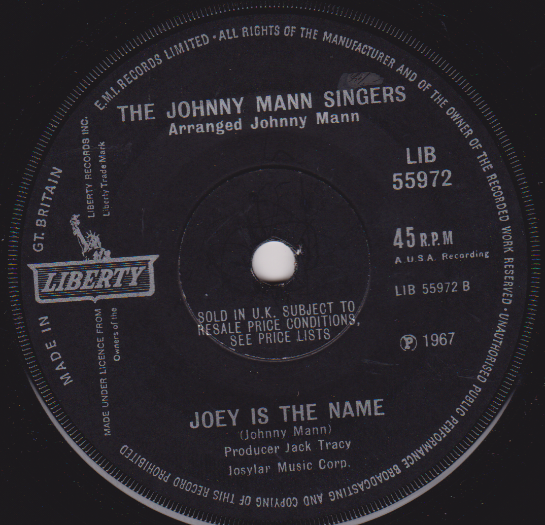 The Johnny Mann Singers – Up-up And Away (Liberty 1967) 7" vinyl single VG/-