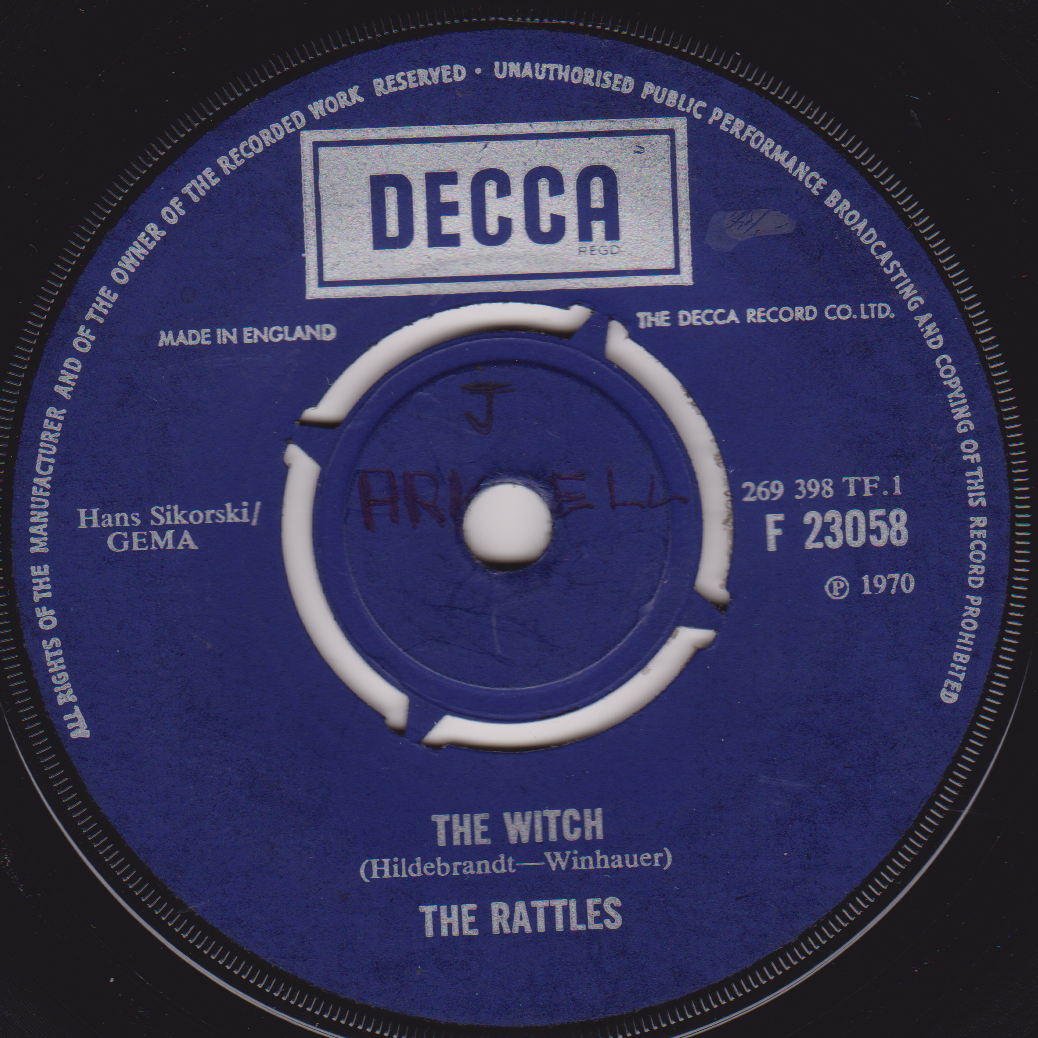 The Rattles – The Witch (Decca 1970) 7" vinyl single G+/-