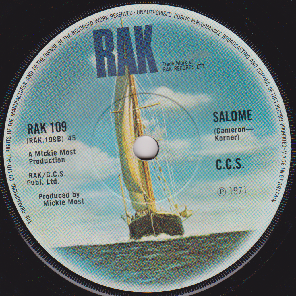 C.C.S. - Walking (RAK, 1971) 7" vinyl single VG/-
