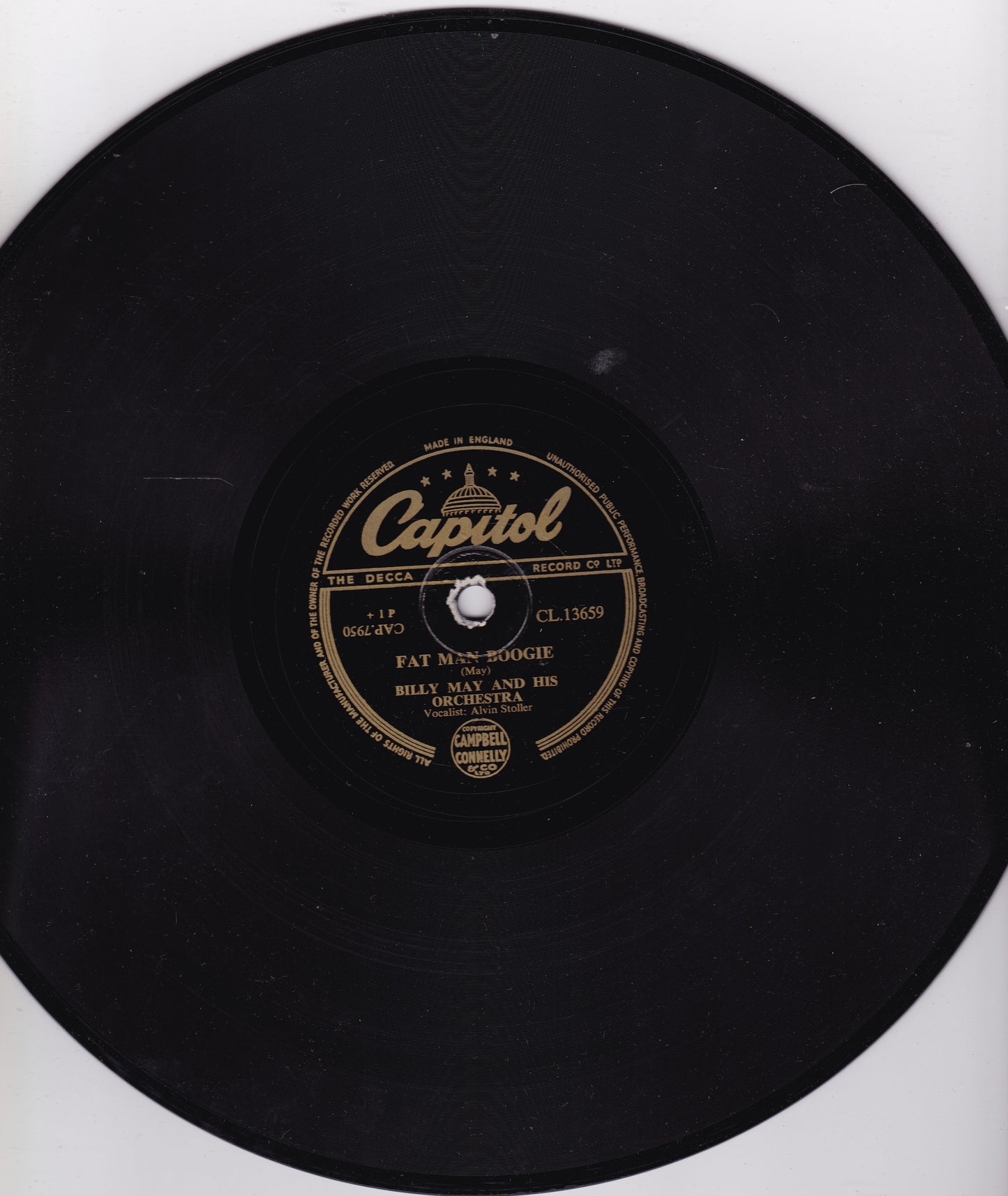 Billy May & His Orchestra – When My Sugar Walks Down The Street 10" shellac VG