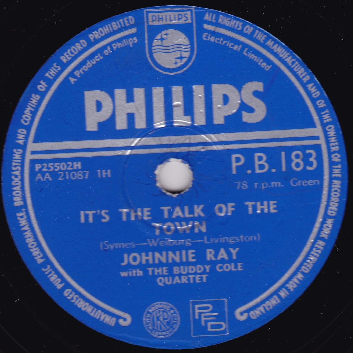 Johnnie Ray - With These Hands (Philips 1953) 10" shellac VG/-