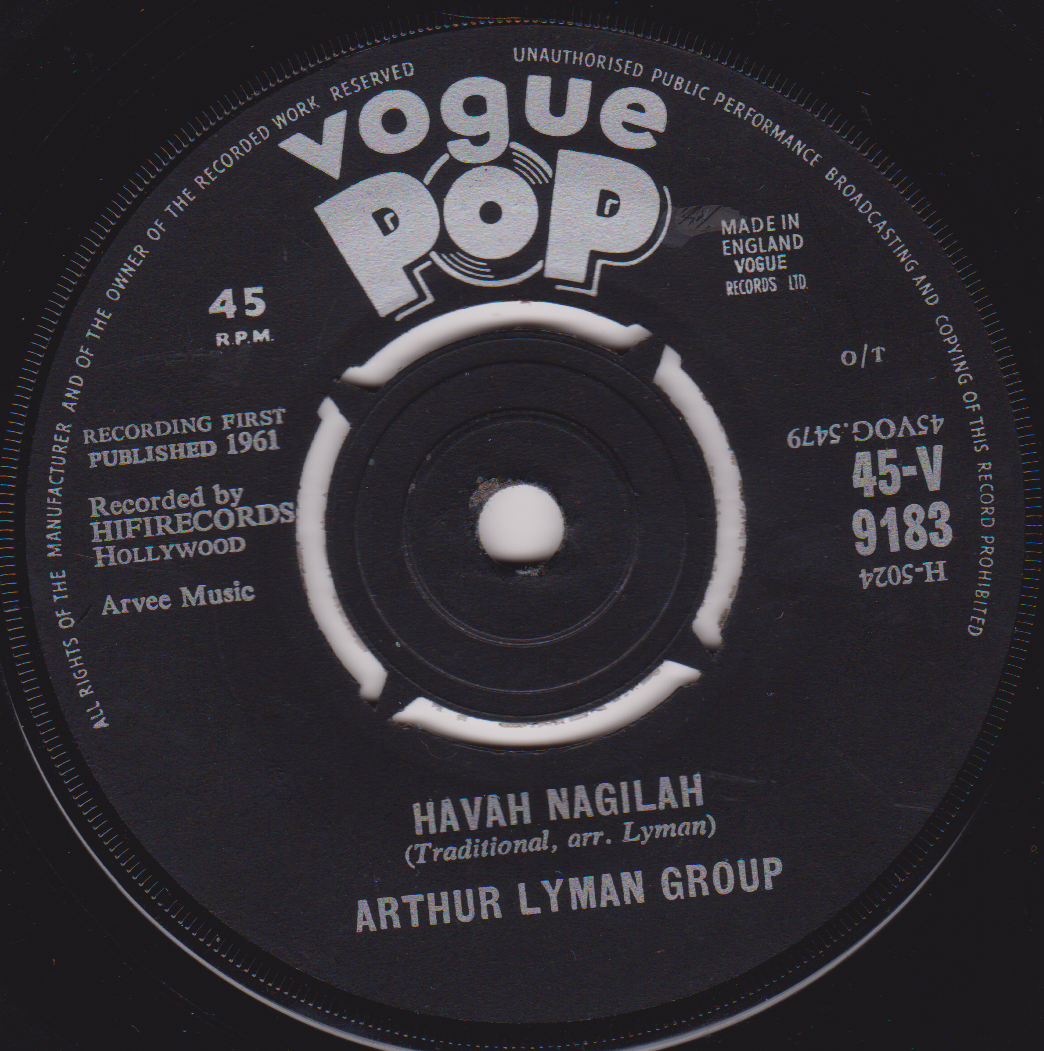 Arthur Lyman Group – Yellow Bird (Vogue 1961) 7" vinyl single VG/-