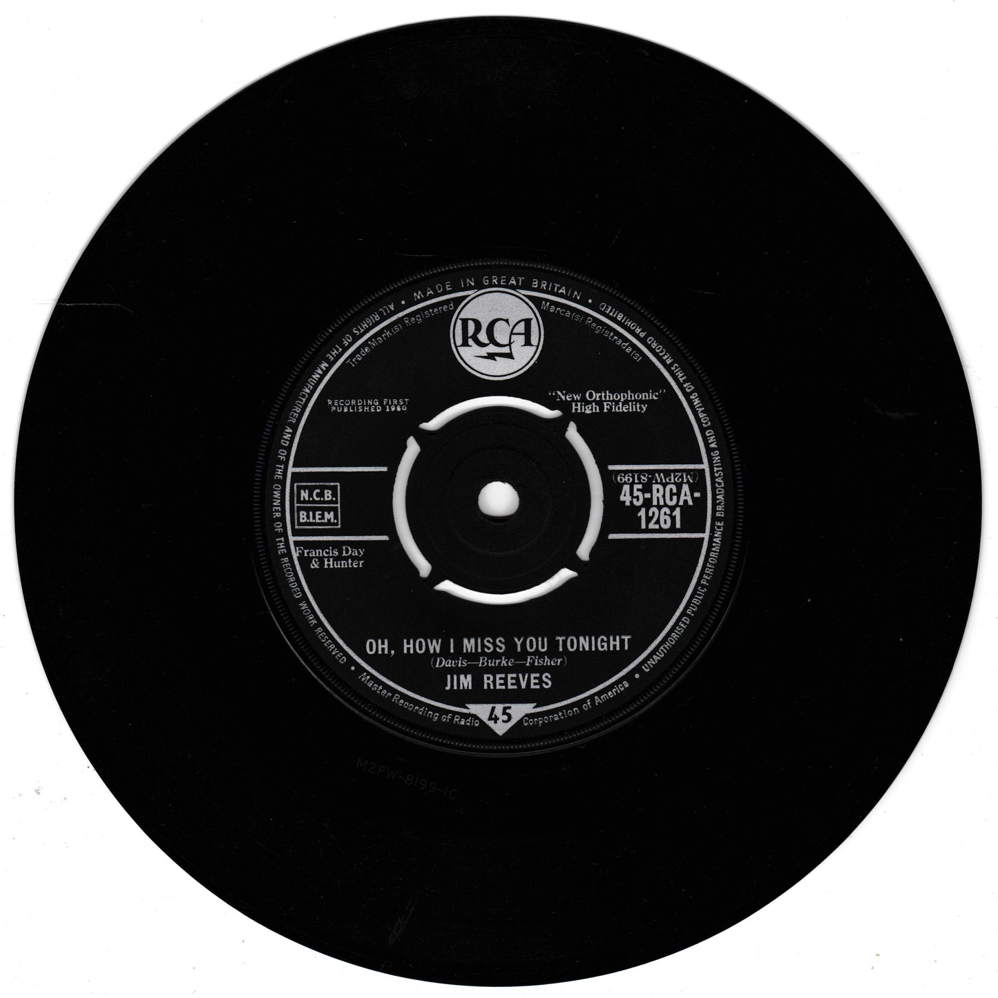 Jim Reeves – You're The Only Good Thing (That Happened To Me) (RCA 1960) 7" vinyl single VG/-