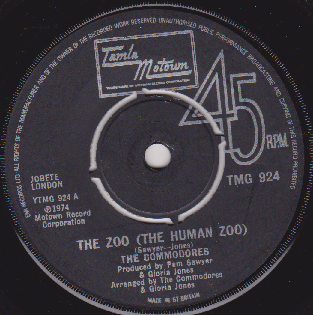 The Commodores – The Zoo (The Human Zoo) (Tamla 1974) 7" vinyl single G+/-