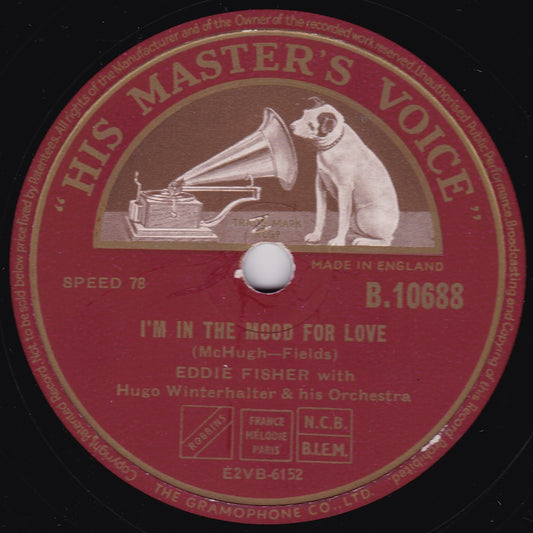 Eddie Fisher ‎– I'm In The Mood For Love / A Girl, A Girl 10" shellac VG/-