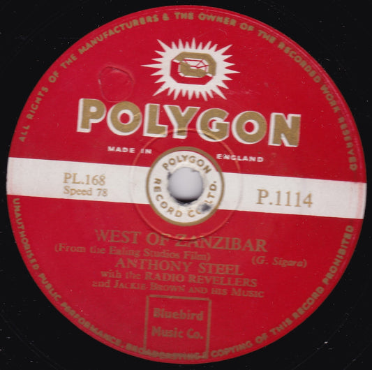 Radio Revellers - West Of Zanzibar / Who Cares (Polygon 1954) 10" shellac VG/G+