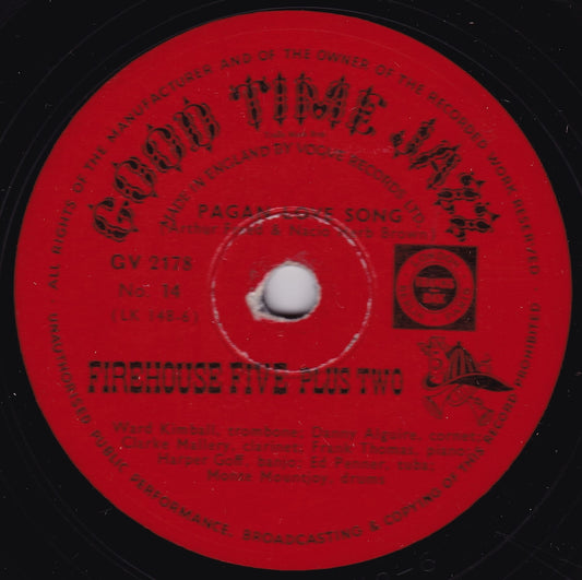 Firehouse Five Plus Two – Pagan Love Song (1953) 10" shellac VG/-