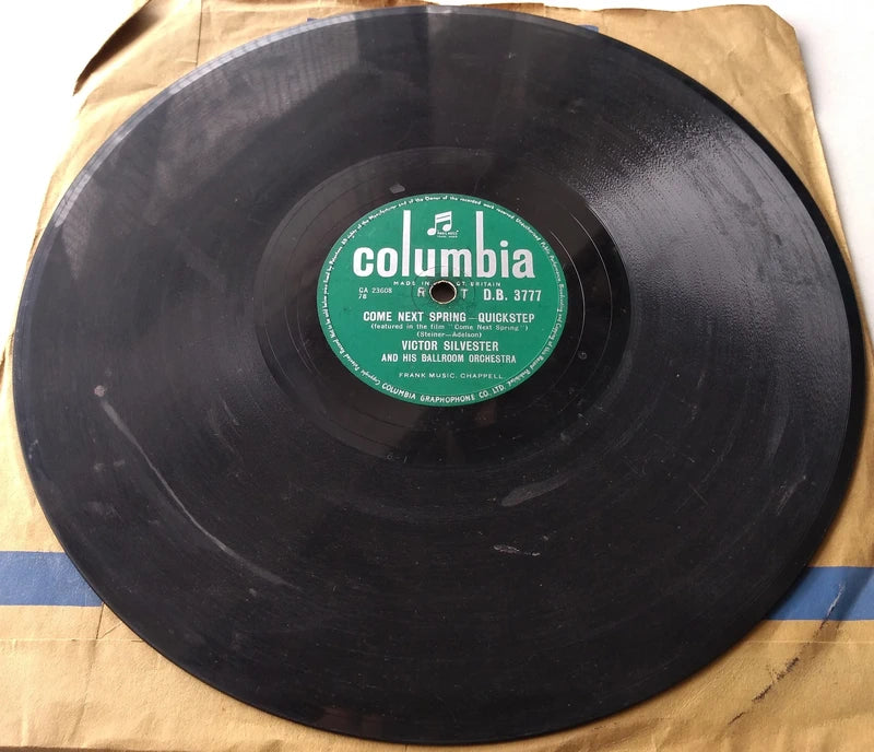 Victor Silvester And His Ballroom Orchestra – Come Next Spring / Waltz Medley (Columbia 1956) 10" shellac G+/-