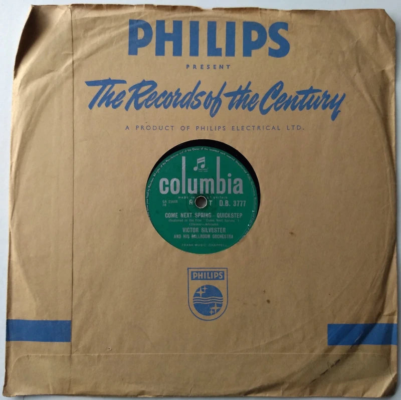 Victor Silvester And His Ballroom Orchestra – Come Next Spring / Waltz Medley (Columbia 1956) 10" shellac G+/-