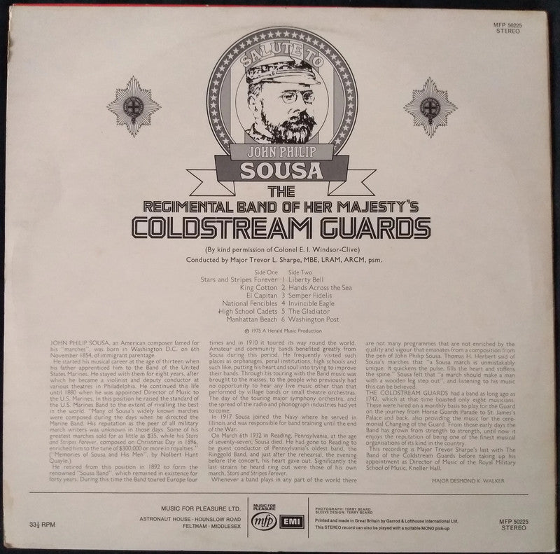 The Coldstream Guards Salute To Sousa LP