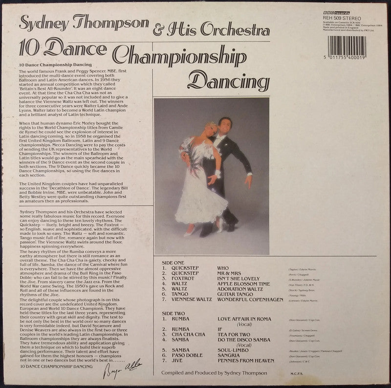 Sydney Thompson - 10 Dance Championship Dancing LP