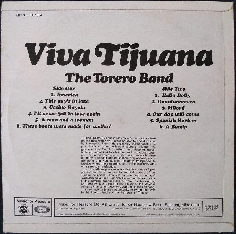 The Torero Band - Viva Tijuana! LP