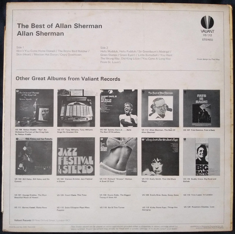 Allan Sherman - The Best Of Allan Sherman LP