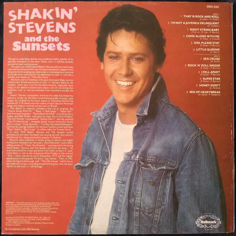 Shakin' Stevens - Shakin' Stevens And The Sunsets LP