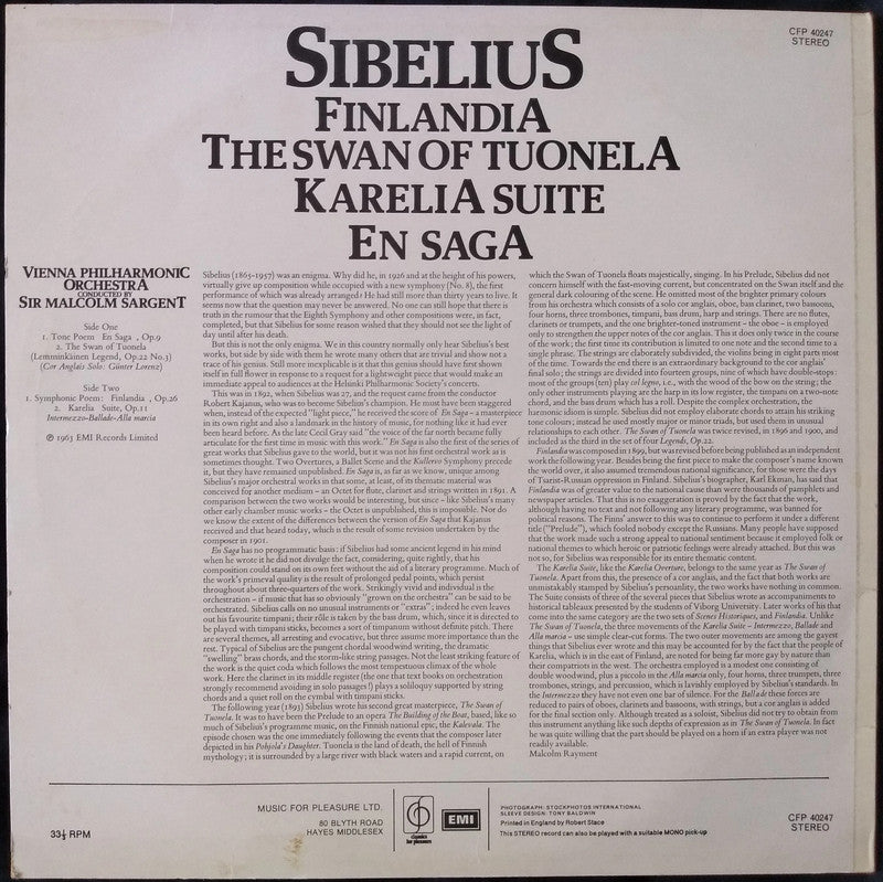 Sibelius - Finlandia LP