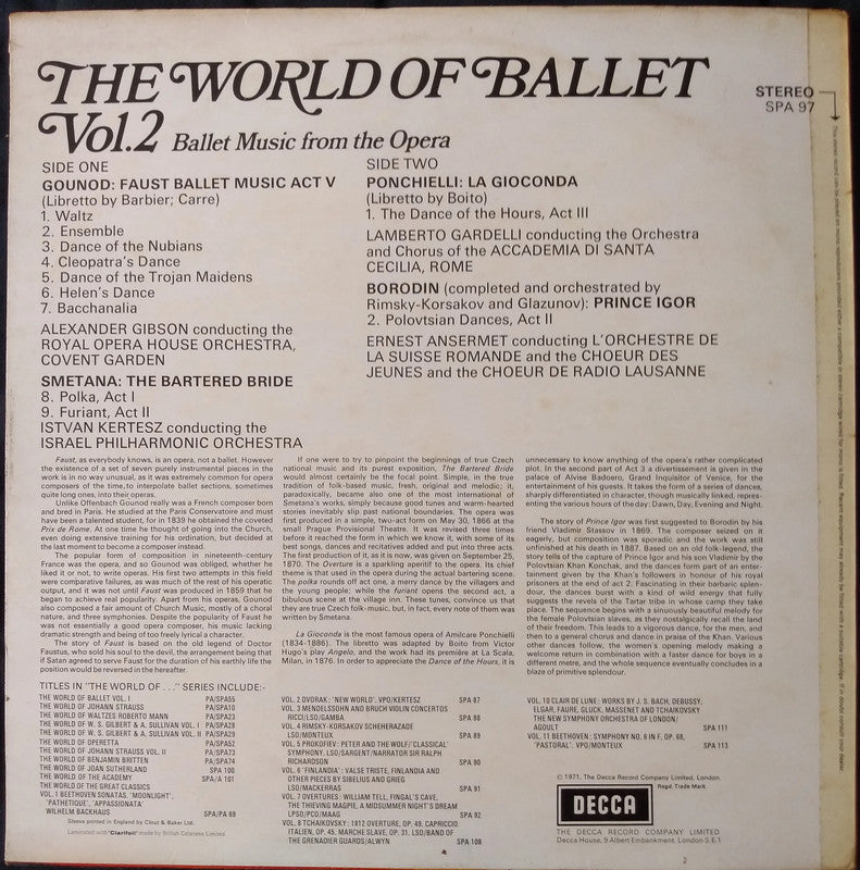 Various - The World Of Ballet Vol.2 LP