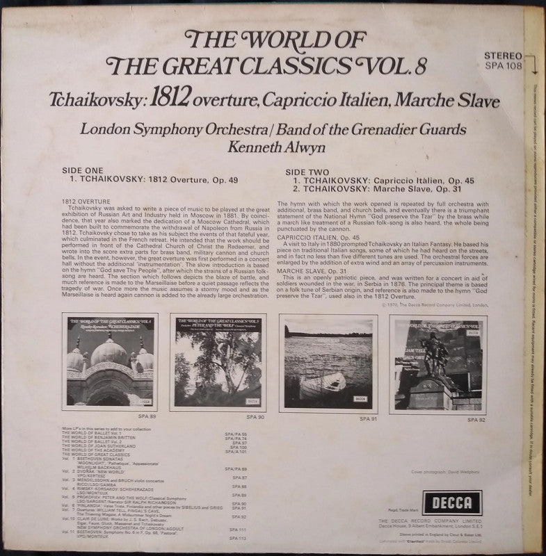 Tchaikovsky - The World Of The Great Classics Vol.8 LP