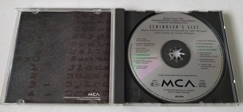 John Williams - Schindler's List (Soundtrack) (1993) CD album